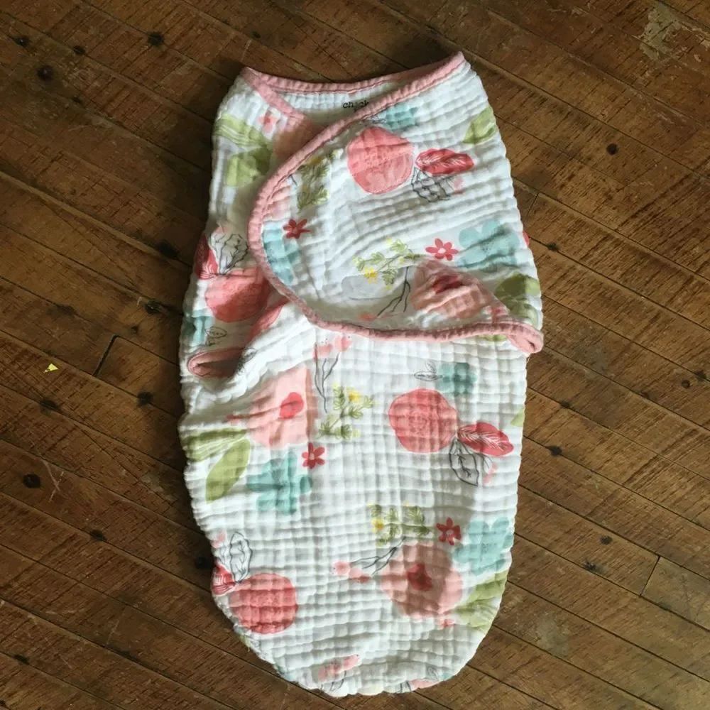 Chickpea 3-6 month watercolor followers swaddler